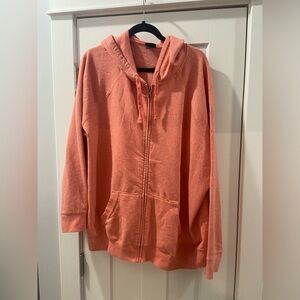 Torrid coral full zip up jacket size 4 EUC
